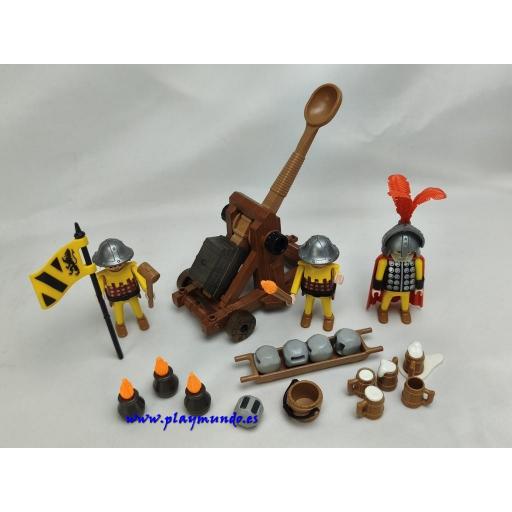 PLAYMOBIL 3653 CATAPULTA CON SOLDADOS MEDIEVAL (AÑO 1993) [4]