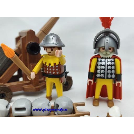 PLAYMOBIL 3653 CATAPULTA CON SOLDADOS MEDIEVAL (AÑO 1993) [3]