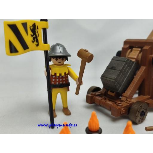 PLAYMOBIL 3653 CATAPULTA CON SOLDADOS MEDIEVAL (AÑO 1993) [2]