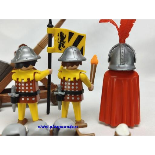 PLAYMOBIL 3653 CATAPULTA CON SOLDADOS MEDIEVAL (AÑO 1993) [1]