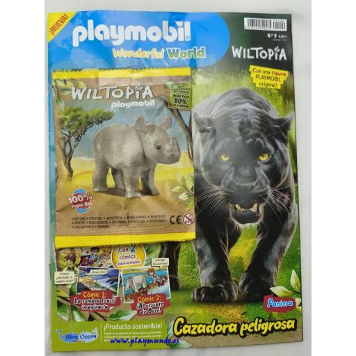 PLAYMOBIL REVISTA WILTOPIA Nº 9 (JULIO 2026) Con figura de rinoceronte. [0]