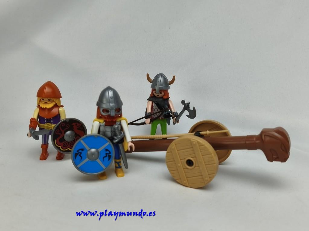 PLAYMOBIL 3153 VIKINGOS CON ARIETE (AÑO 2002 - 2006)