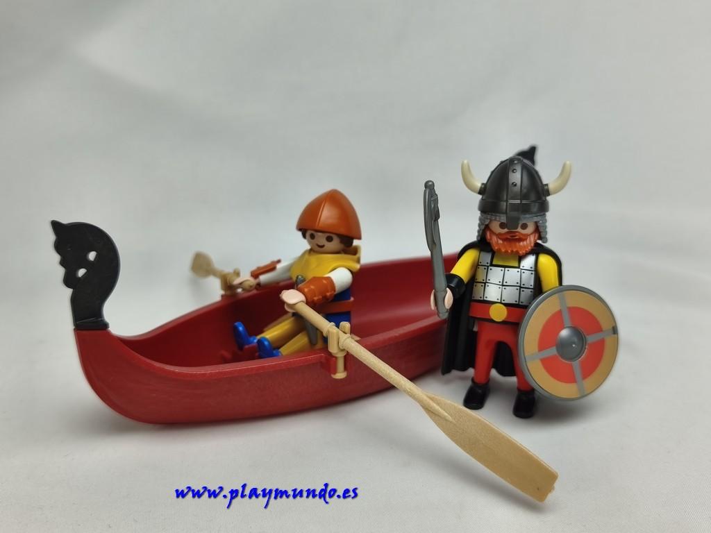 PLAYMOBIL 3156 VIKINGOS CON BARCA (AÑO 2002 - 2006)