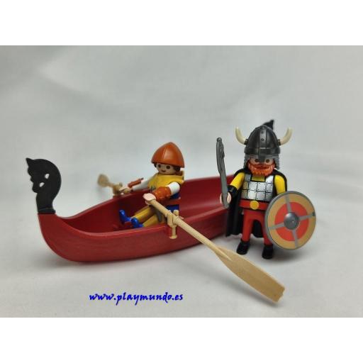 PLAYMOBIL 3156 VIKINGOS CON BARCA  (AÑO 2002 - 2006) [0]