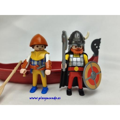 PLAYMOBIL 3156 VIKINGOS CON BARCA  (AÑO 2002 - 2006) [1]
