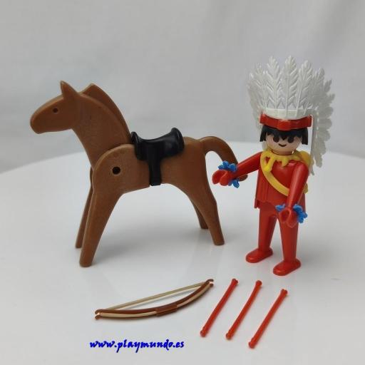 PLAYMOBIL 3351  JEFE INDIO OESTE WESTERN  [1]