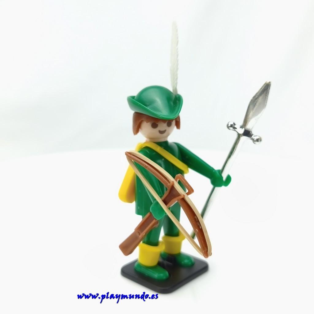 PLAYMOBIL 3337 ARQUERO VERDE MEDIEVAL (año 1976 - 1980)