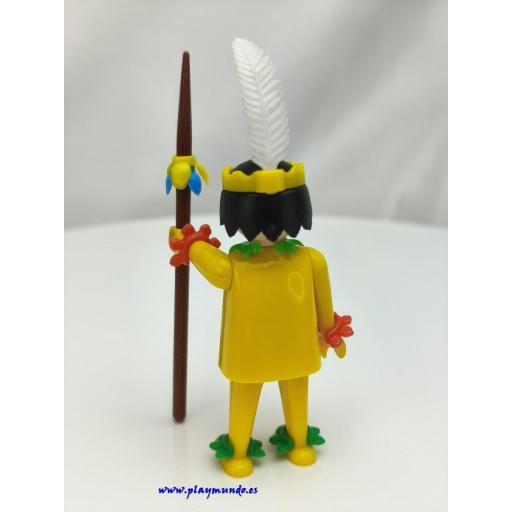 PLAYMOBIL MUÑECO CLICK  INDIO 3128 ( PIES PLANOS MARCADO SOLO  b) AMARILLO (AÑO 1974) a1 [1]