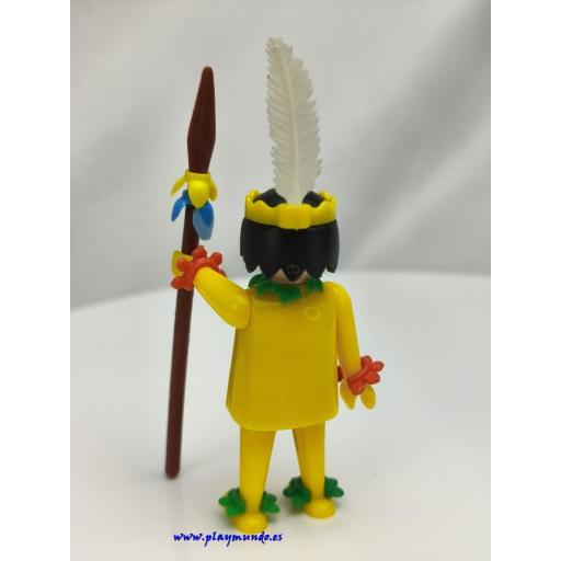 PLAYMOBIL MUÑECO CLICK  INDIO 3128 ( PIES PLANOS MARCADO SOLO  b) AMARILLO (AÑO 1974) a2 [1]