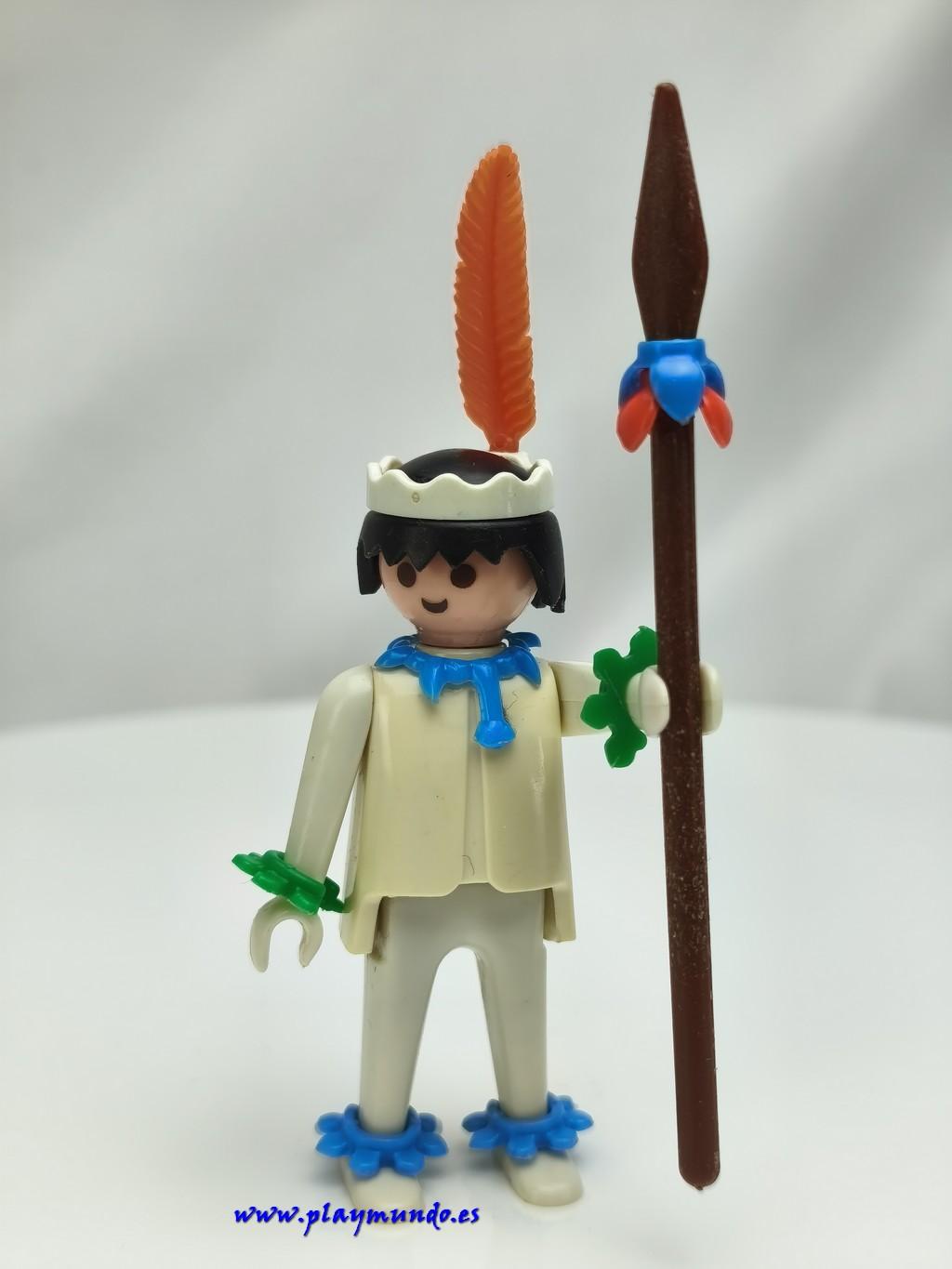 PLAYMOBIL MUÑECO CLICK INDIO 3128 ( PIES PLANOS MARCADO SOLO b) BLANCO (AÑO 1974)