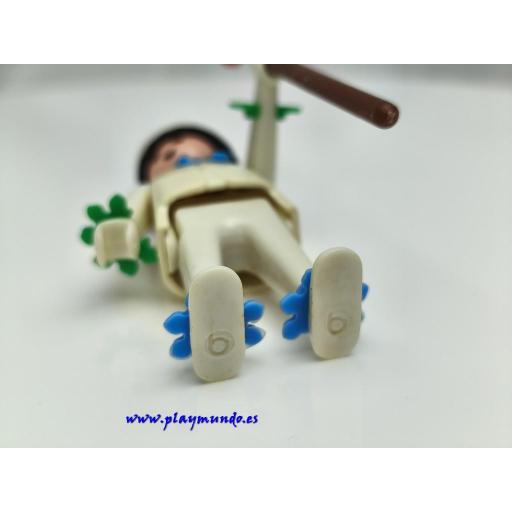 PLAYMOBIL MUÑECO CLICK  INDIO 3128 ( PIES PLANOS MARCADO SOLO  b) BLANCO (AÑO 1974)  [2]