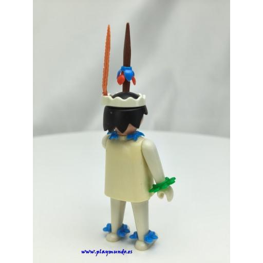 PLAYMOBIL MUÑECO CLICK  INDIO 3128 ( PIES PLANOS MARCADO SOLO  b) BLANCO (AÑO 1974)  [1]