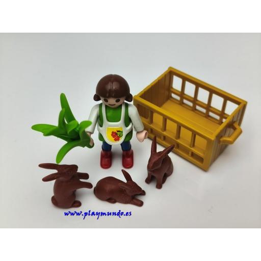 PLAYMOBIL 4529 SPECIAL NIÑA CON CONEJOS (AÑO 1996 - 2001) [0]