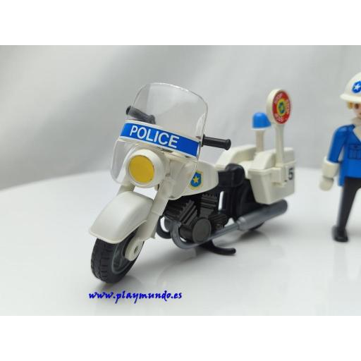 PLAYMOBIL 3564 POLICIA CON MOTO (Version 2 - 3  , AÑO 1987 - 1997) [2]