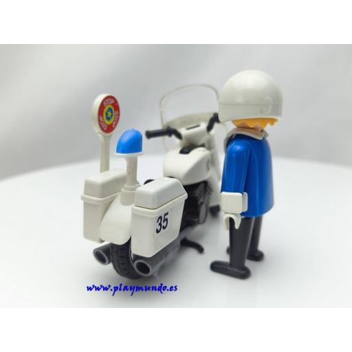 PLAYMOBIL 3564 POLICIA CON MOTO (Version 2 - 3  , AÑO 1987 - 1997) [4]