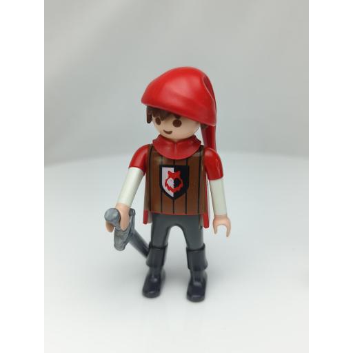 PLAYMOBIL ESCUDERO CABALLERO MEDIEVAL MUÑECO CLICK  MOD0978