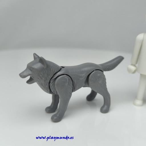 PLAYMOBIL LOBO GRIS PERRO ANIMALES  mod0043 [0]