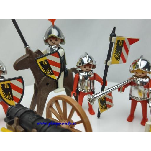 PLAYMOBIL 3482 CABALLEROS MEDIEVALES CON CAÑON (AÑO 1981-1993) [2]