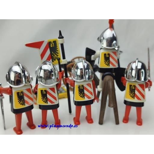 PLAYMOBIL 3482 CABALLEROS MEDIEVALES CON CAÑON (AÑO 1981-1993) [6]