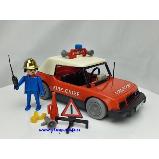 PLAYMOBIL 3216 COCHE DE BOMBEROS - FIRE CHIEF (AÑO 1977 - 1980) [0]
