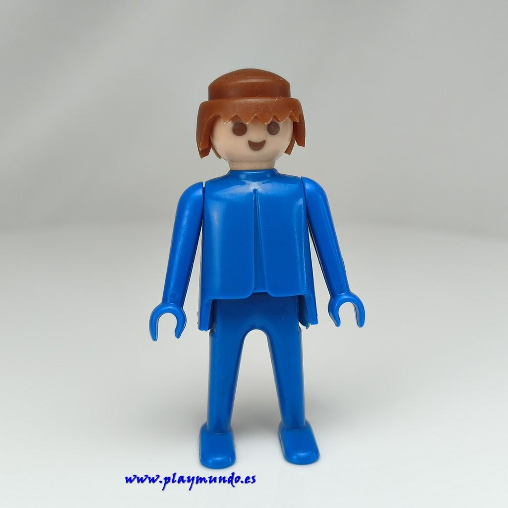 PLAYMOBIL MUÑECO CLICK AZUL CASTAÑO, MANOS FIJAS
