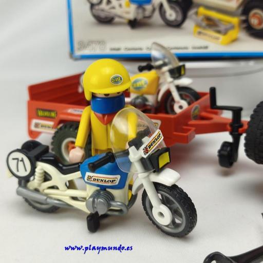 PLAYMOBIL 3478 JEEP CON REMOLQUE MOTOS DE CARRERAS  (AÑO 1984) [3]
