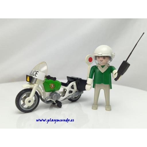 PLAYMOBIL 3564 POLICIA CON MOTO (VERSION 1, AÑO 1982 - 1988) [0]