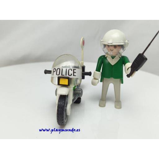 PLAYMOBIL 3564 POLICIA CON MOTO (VERSION 1, AÑO 1982 - 1988) [2]