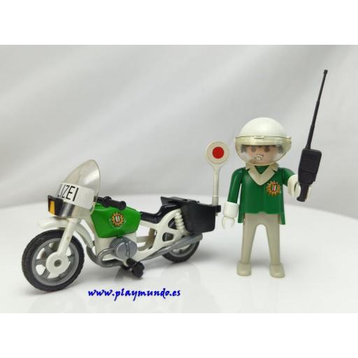 PLAYMOBIL 3564 POLICIA CON MOTO POLIZEI (VERSION 1 ALEMANA , AÑO 1982 - 1988) [1]