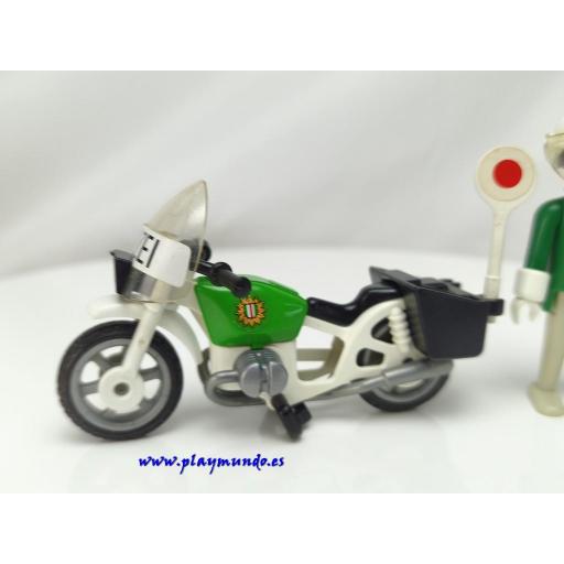 PLAYMOBIL 3564 POLICIA CON MOTO POLIZEI (VERSION 1 ALEMANA , AÑO 1982 - 1988) [0]