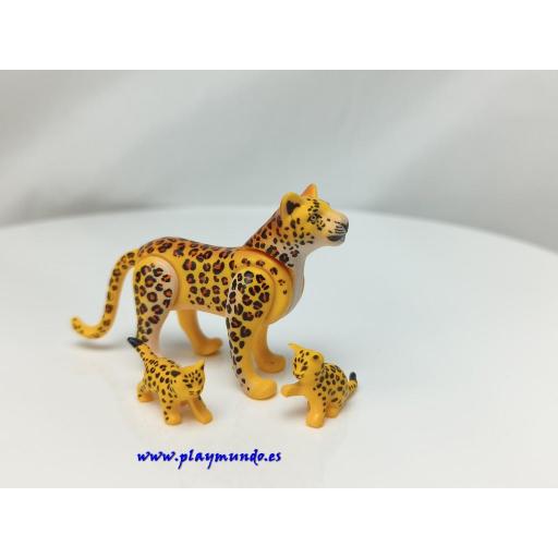 PLAYMOBIL LEOPARDO GUEPARDO CON CRIAS