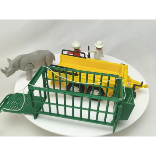 PLAYMOBIL 3529 REMOLQUE RINOCERONTE EXPEDICION NGORONGORO  SABANA (1980 ) [4]