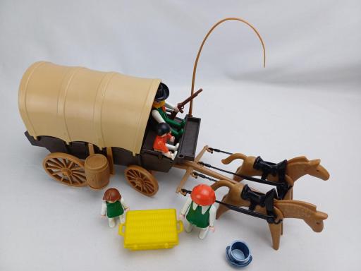 ​PLAYMOBIL 3278 CARRETA OESTE WESTERN GRANJEROS (V-1 AÑO 1983 - 1989) [4]