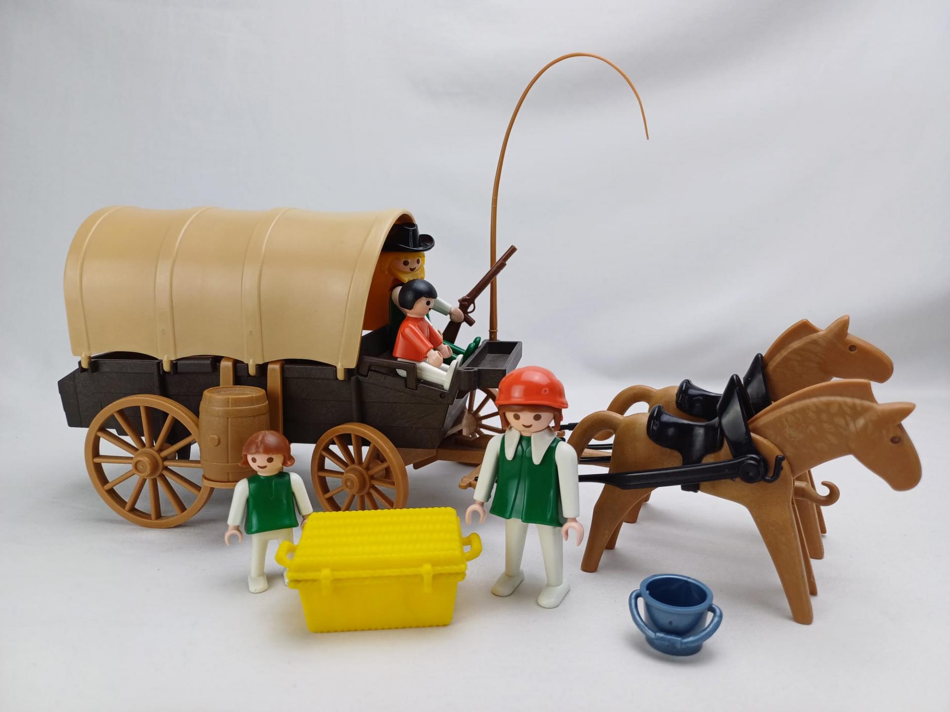 PLAYMOBIL 3278 CARRETA OESTE WESTERN GRANJEROS (V-1 AÑO 1983 - 1989)