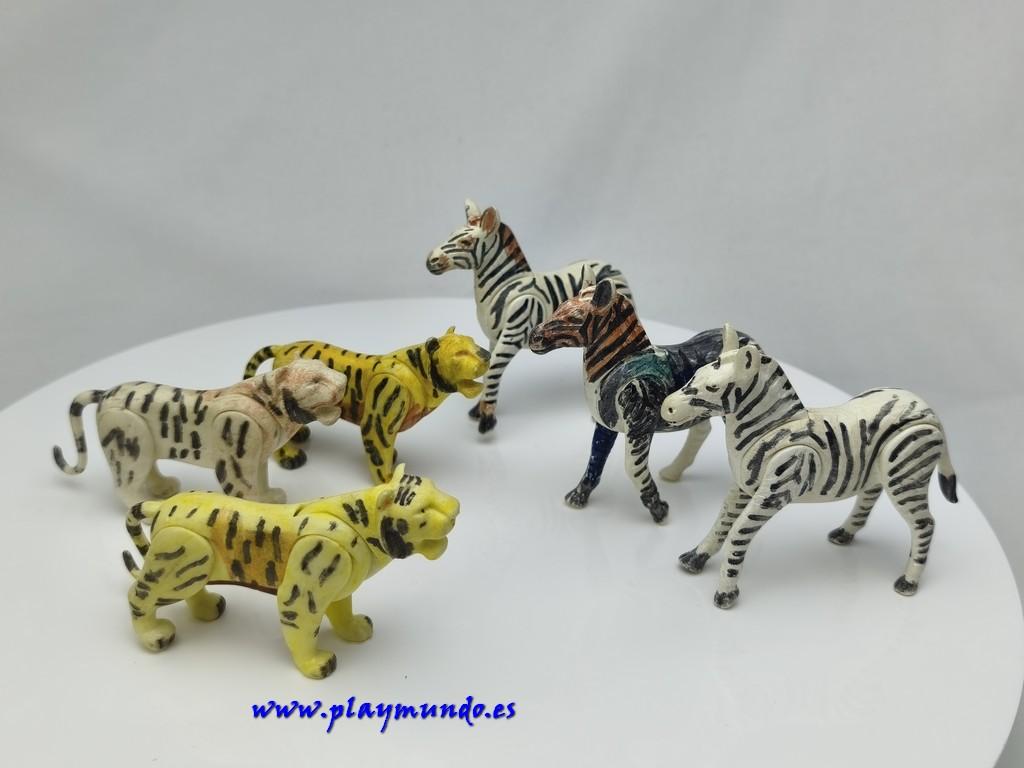 PLAYMOBIL LOTE ANIMALES PRIMERA EPOCA (PINTADOS)
