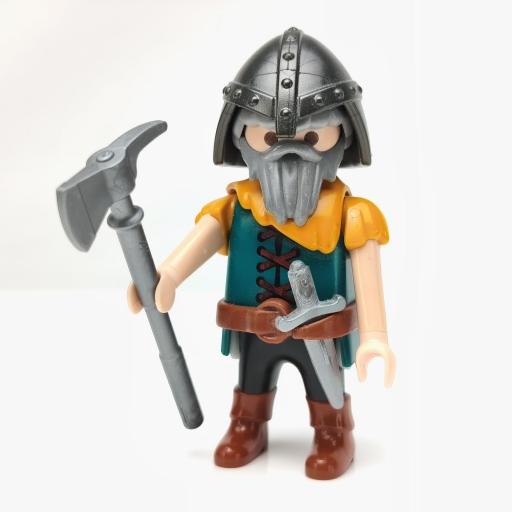 PLAYMOBIL GUERRERO ENANO MEDIEVAL mod606