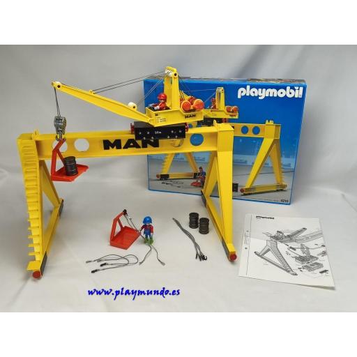PLAYMOBIL 4210 GRUA FERROCARRIL CARGADORA (VERSION 3 AÑO 1992 - 1997) [0]