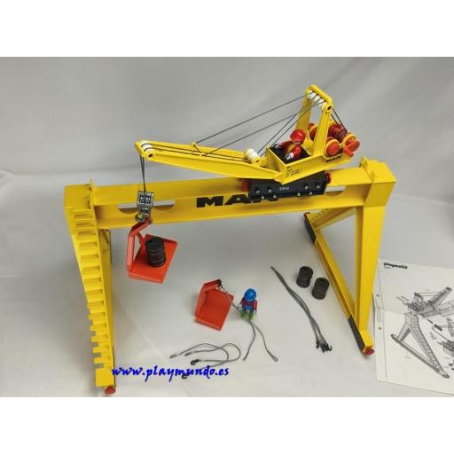 PLAYMOBIL 4210 GRUA FERROCARRIL CARGADORA (VERSION 3 AÑO 1992 - 1997) [1]