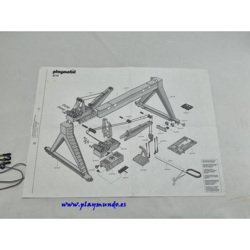 PLAYMOBIL 4210 GRUA FERROCARRIL CARGADORA (VERSION 3 AÑO 1992 - 1997) [7]
