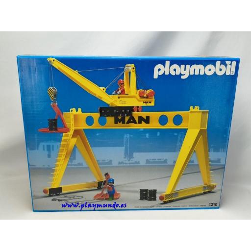 PLAYMOBIL 4210 GRUA FERROCARRIL CARGADORA (VERSION 3 AÑO 1992 - 1997) [6]