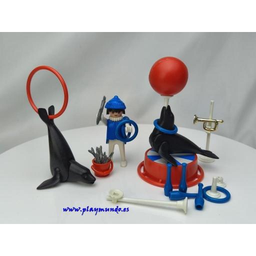 PLAYMOBIL 3518 DOMADOR DE FOCAS CIRCO ACUARIO (AÑO 1979 - 1984) [0]