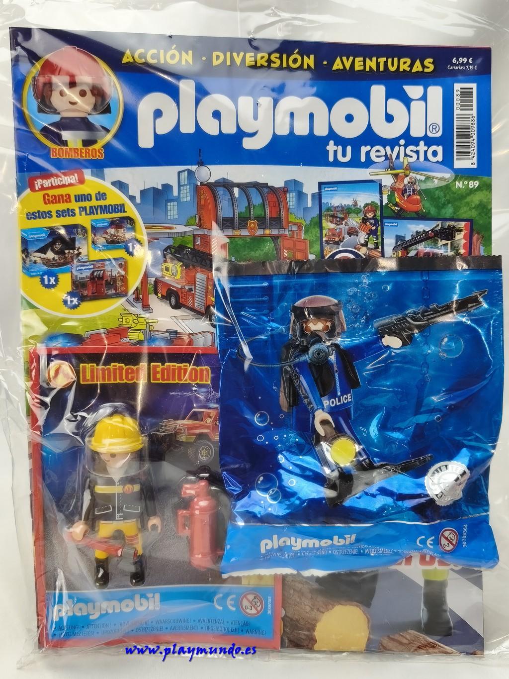 PLAYMOBIL REVISTA BLUE Nº89 BOMBERO Y BUZO POLICIA (SEPTIEMBRE 2026)