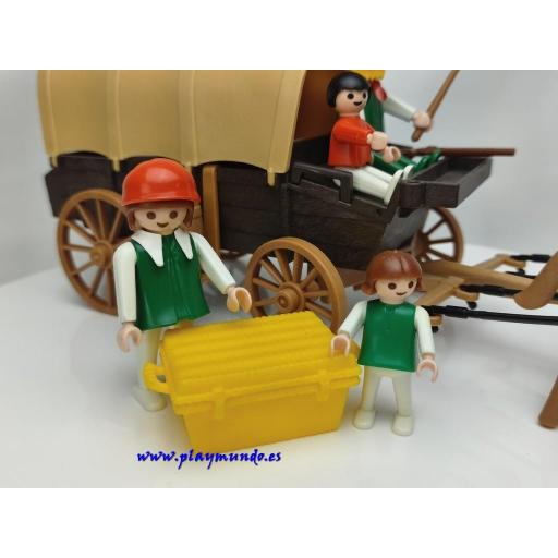 PLAYMOBIL 3278 CARRETA OESTE WESTERN GRANJEROS (Version 1 AÑO 1983 - 1989) [7]