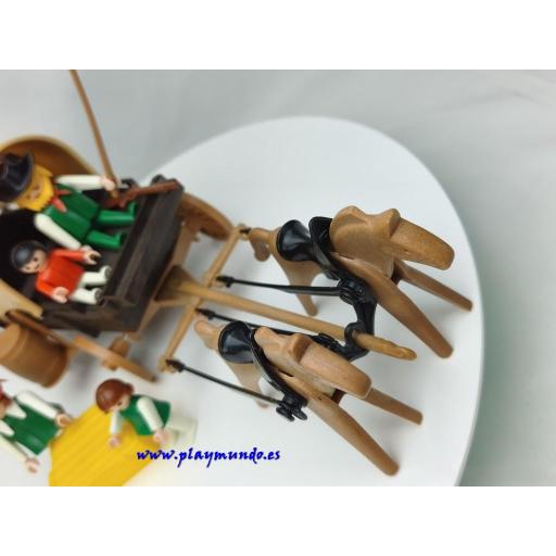 PLAYMOBIL 3278 CARRETA OESTE WESTERN GRANJEROS (Version 1 AÑO 1983 - 1989) [6]