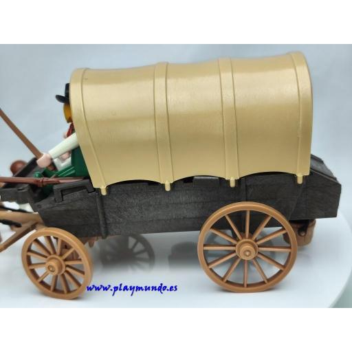 PLAYMOBIL 3278 CARRETA OESTE WESTERN GRANJEROS (Version 1 AÑO 1983 - 1989) [2]