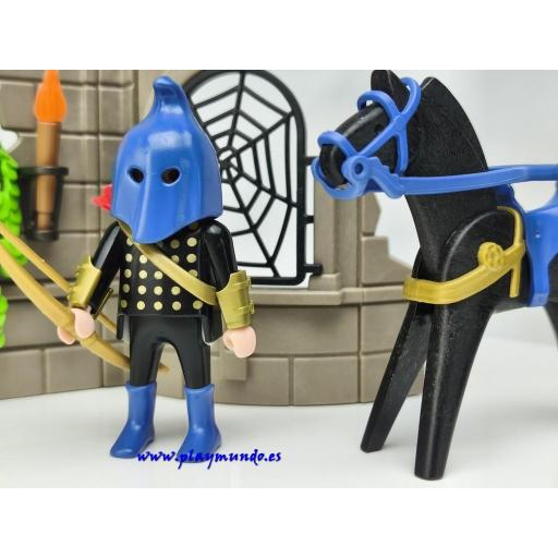​​PLAYMOBIL 3899  JINETE MEDIEVAL ENCAPUCHADO (AÑO 1997 - 2001) [3]