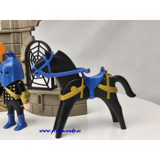 ​​PLAYMOBIL 3899  JINETE MEDIEVAL ENCAPUCHADO (AÑO 1997 - 2001) [2]