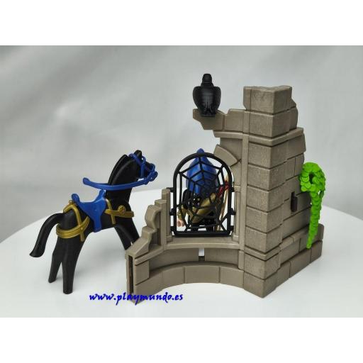 ​​PLAYMOBIL 3899  JINETE MEDIEVAL ENCAPUCHADO (AÑO 1997 - 2001) [1]