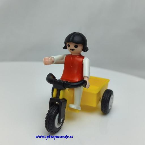 PLAYMOBIL 3359  NIÑA CON TRICICLO (AÑO 1982) [2]