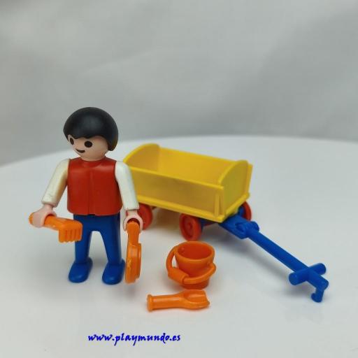 PLAYMOBIL 3356 NIÑO CON CARRITO (AÑO 1982) [2]